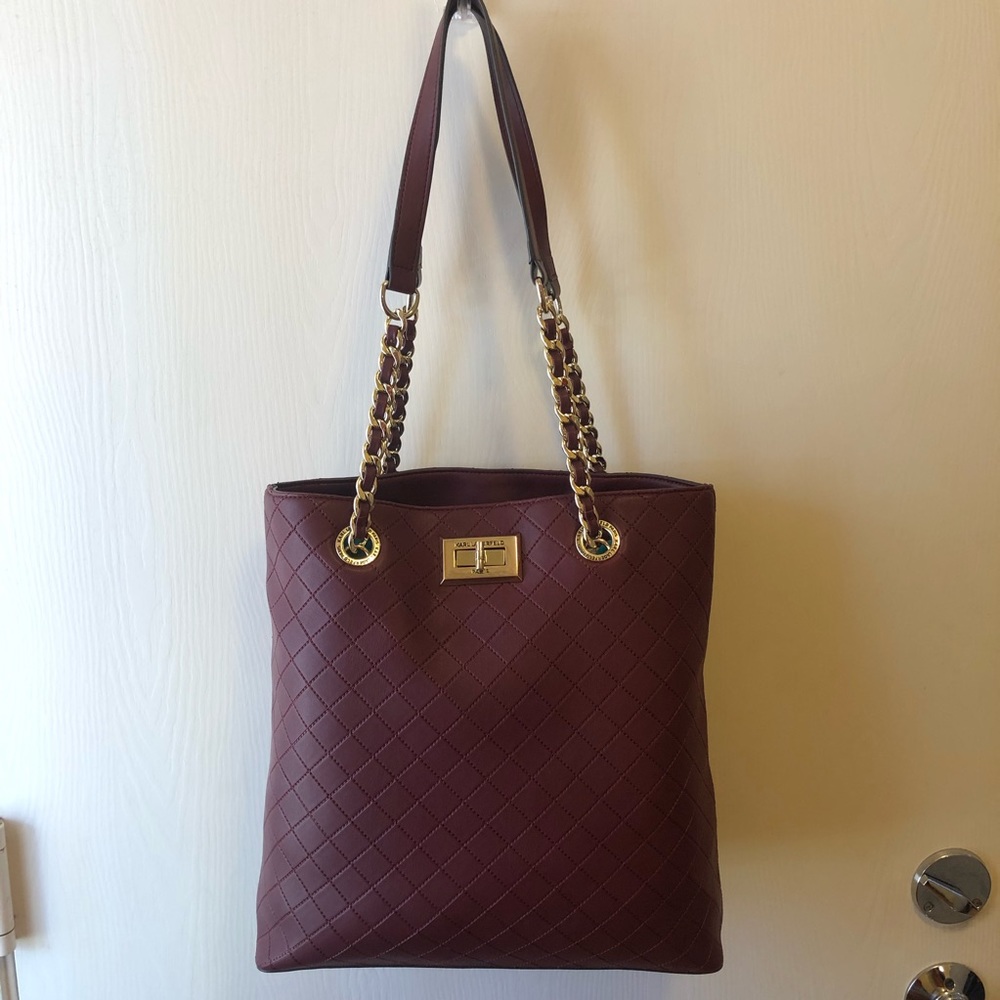 Karl Lagerfeld shoulder bag maroon